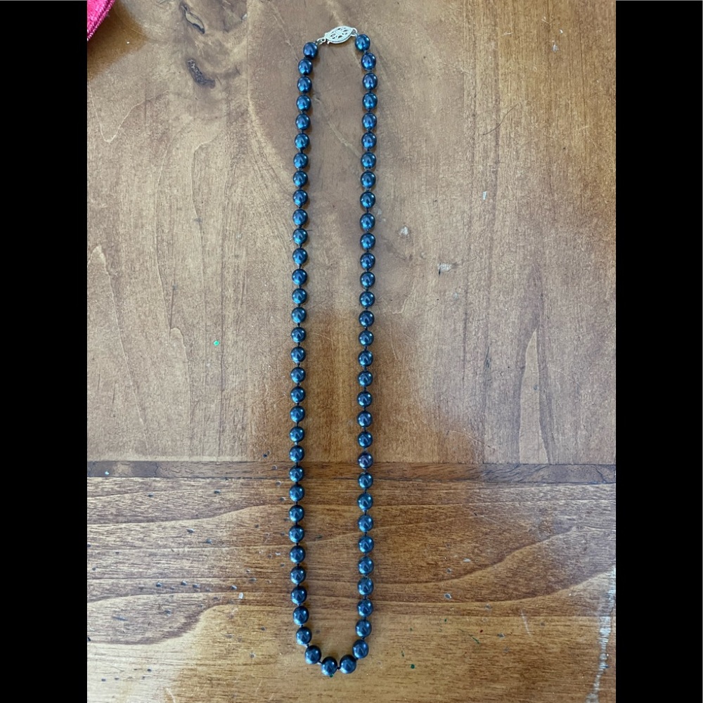 Genuine black pearls